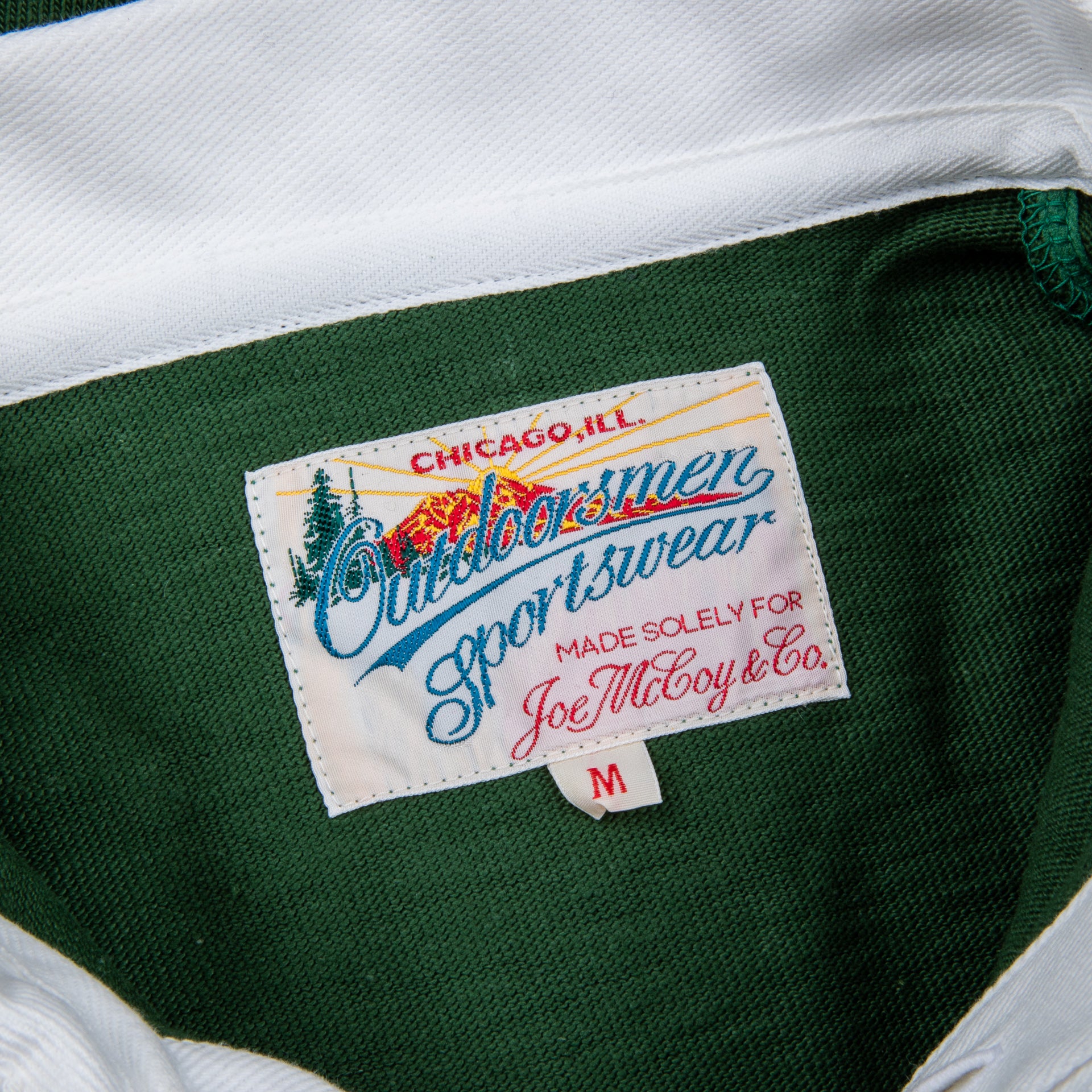 The Real McCoy&#39;s Climber&#39;s Striped Rugby Shirt Green