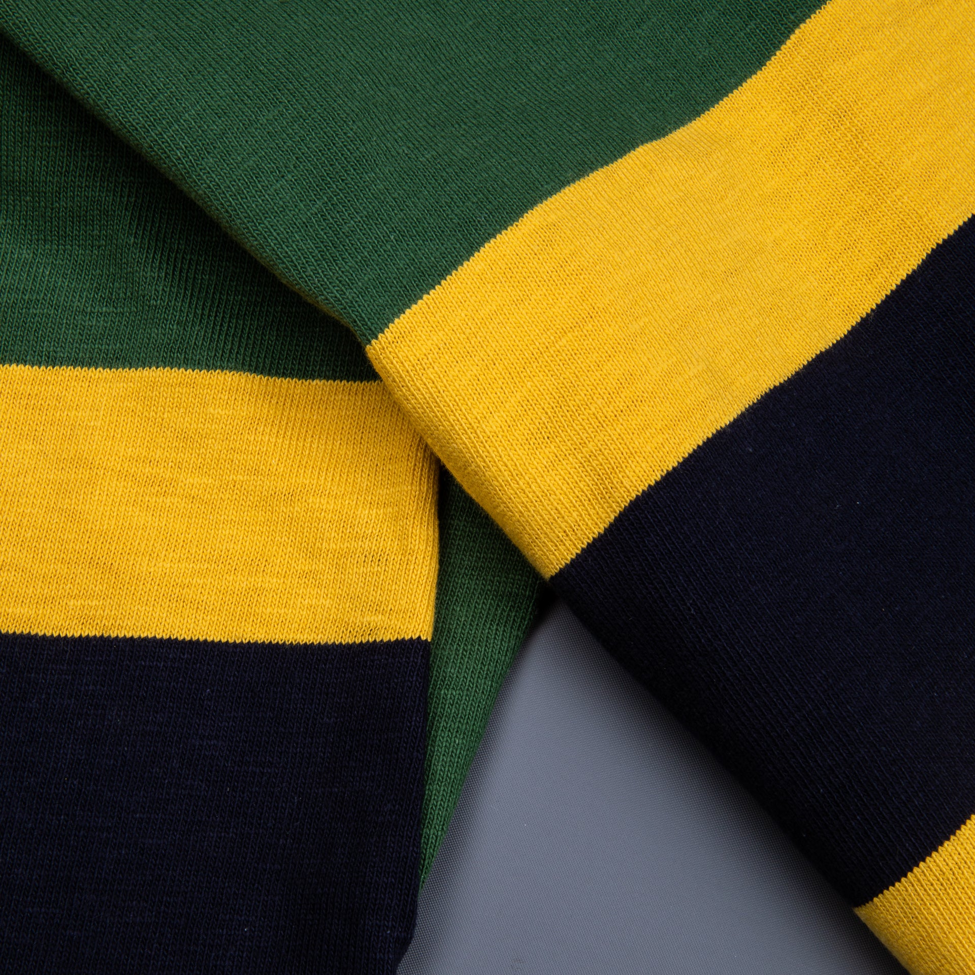 The Real McCoy&#39;s Climber&#39;s Striped Rugby Shirt Green