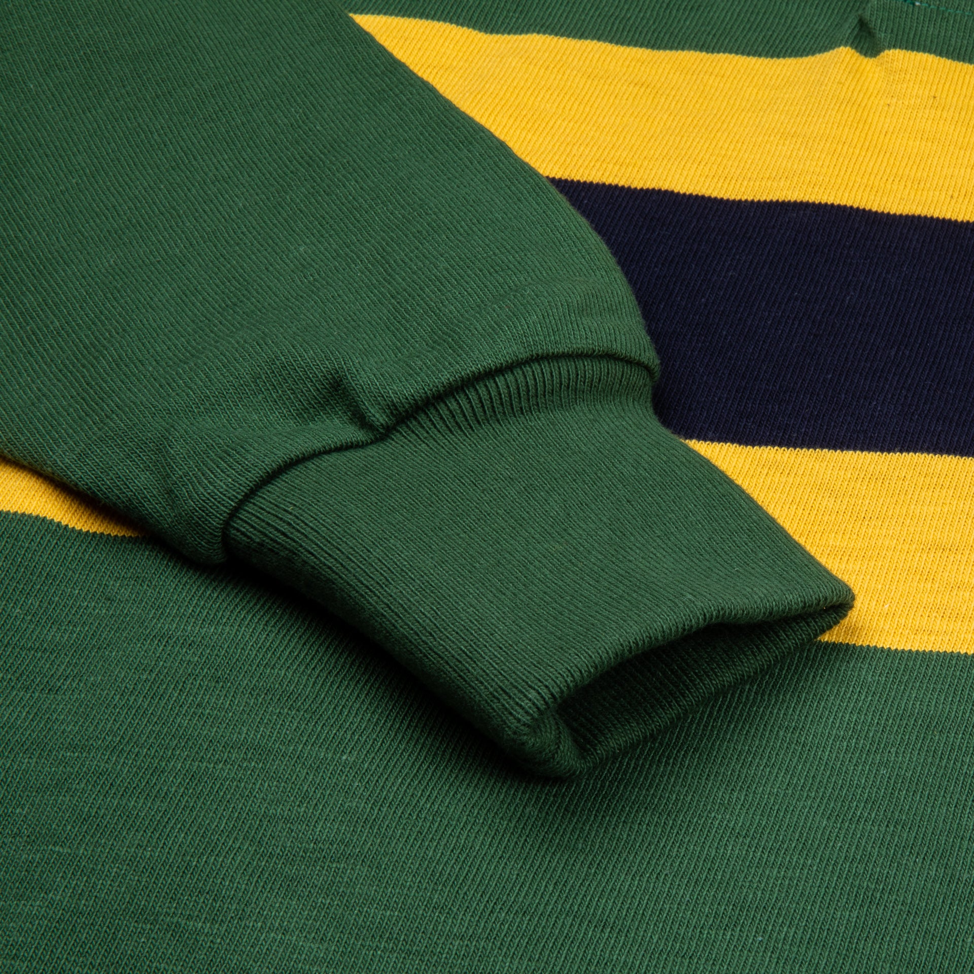 The Real McCoy&#39;s Climber&#39;s Striped Rugby Shirt Green