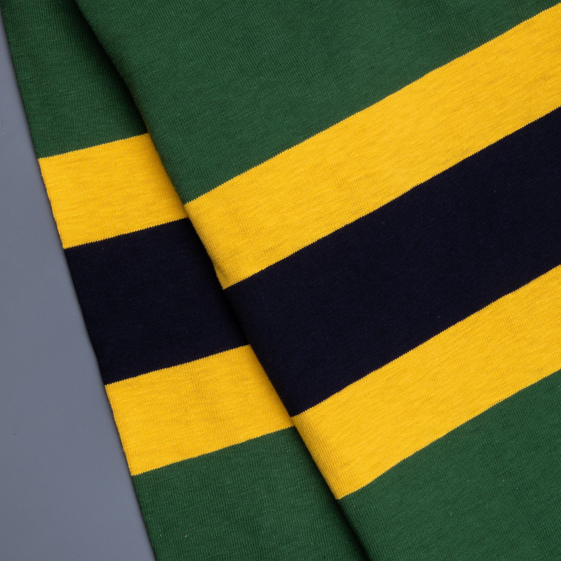 The Real McCoy&#39;s Climber&#39;s Striped Rugby Shirt Green