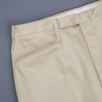 The Real McCoy´s Belted Waistband Plain Stitch Pique Pants Ivory