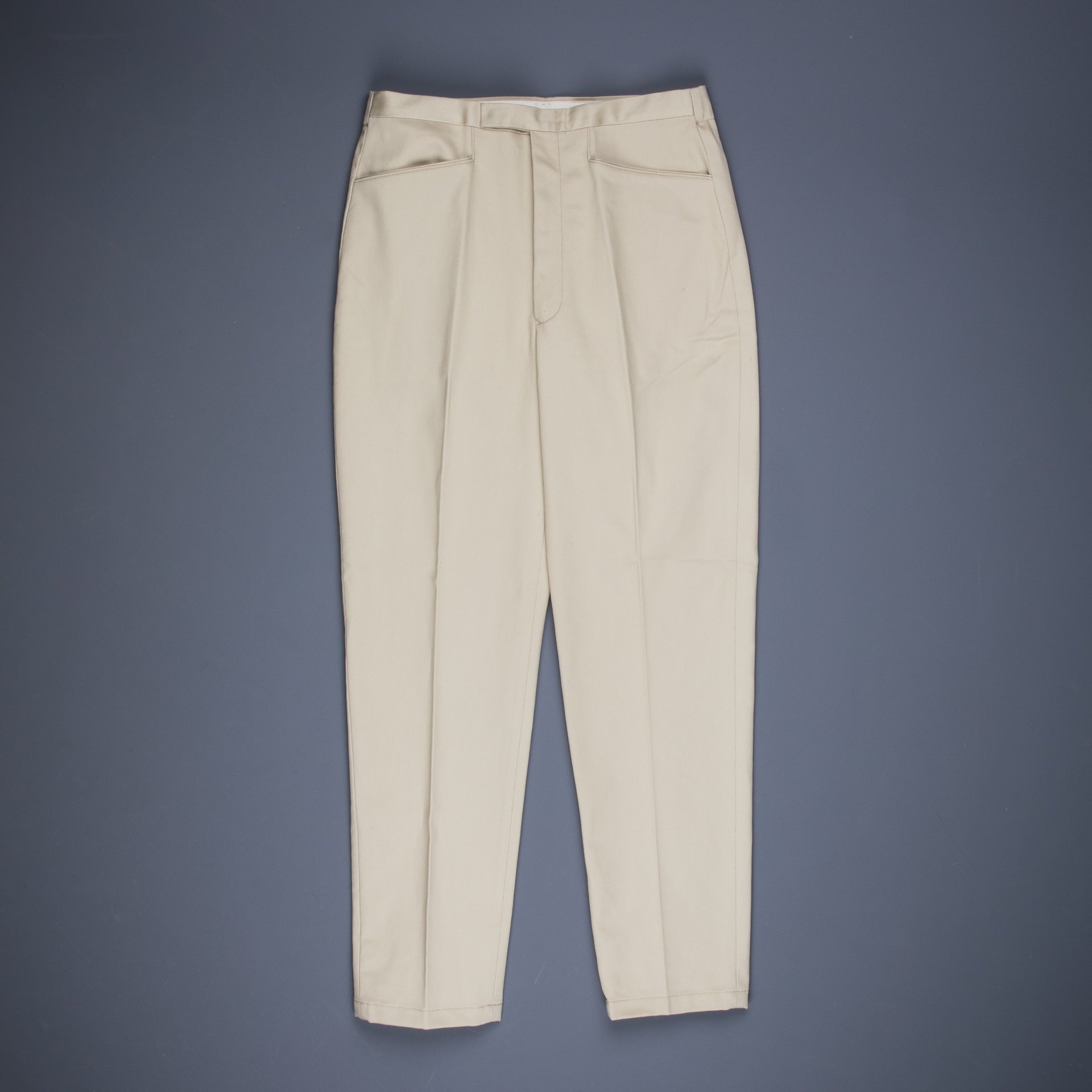 The Real McCoy&#39;s Belted Waistband Plain Stitch Pique Pants Ivory