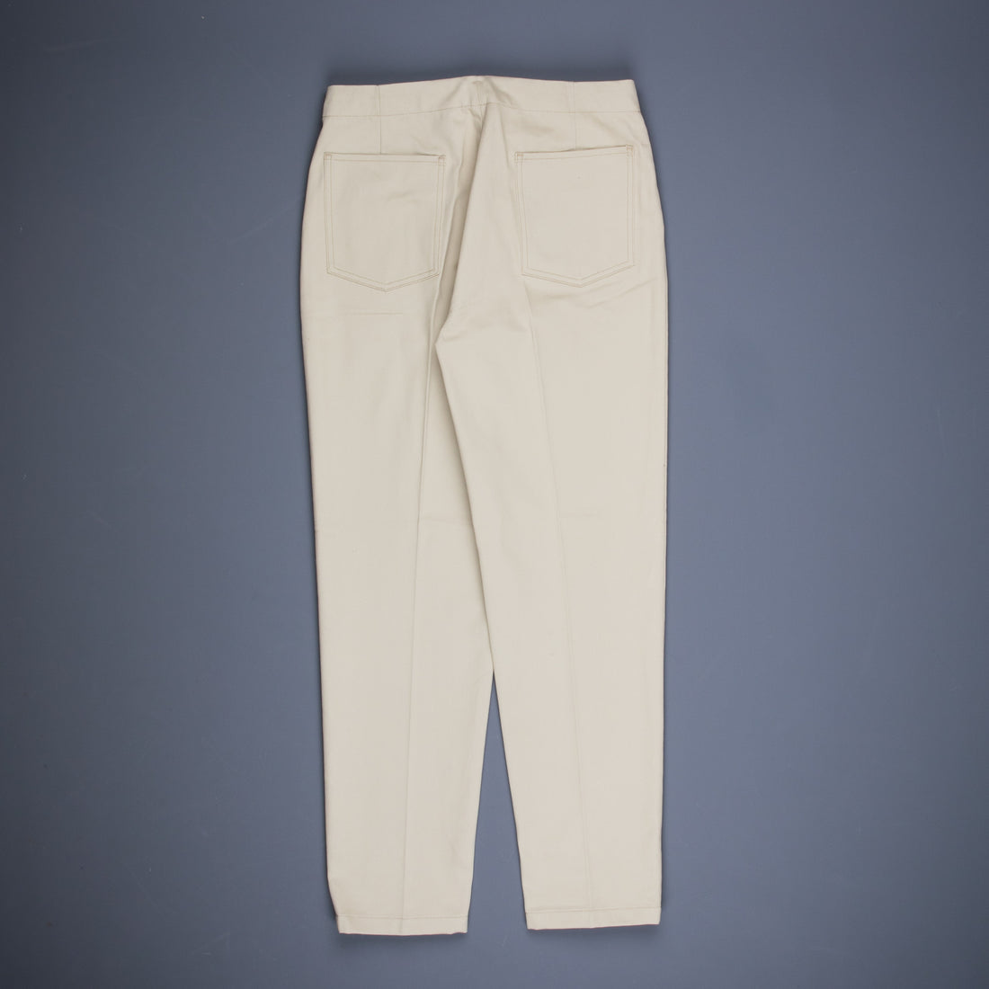 The Real McCoy´s Belted Waistband Plain Stitch Pique Pants Ivory