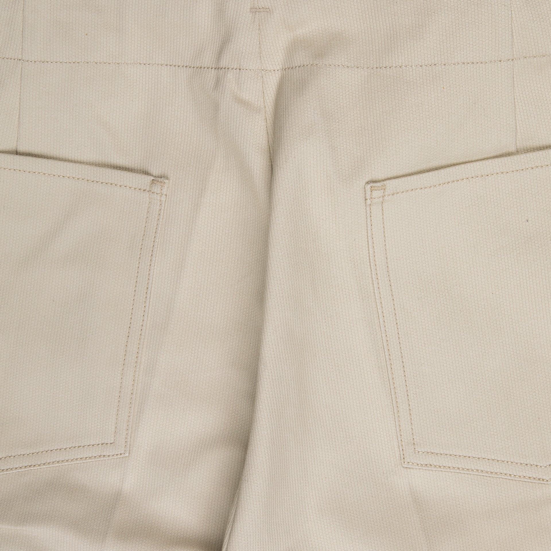The Real McCoy&#39;s Belted Waistband Plain Stitch Pique Pants Ivory