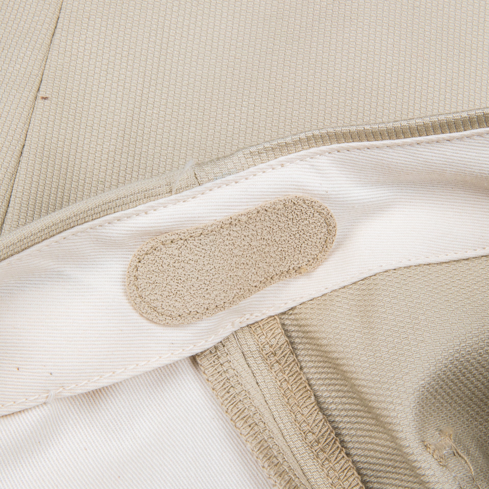 The Real McCoy's Belted Waistband Plain Stitch Pique Pants Ivory ...