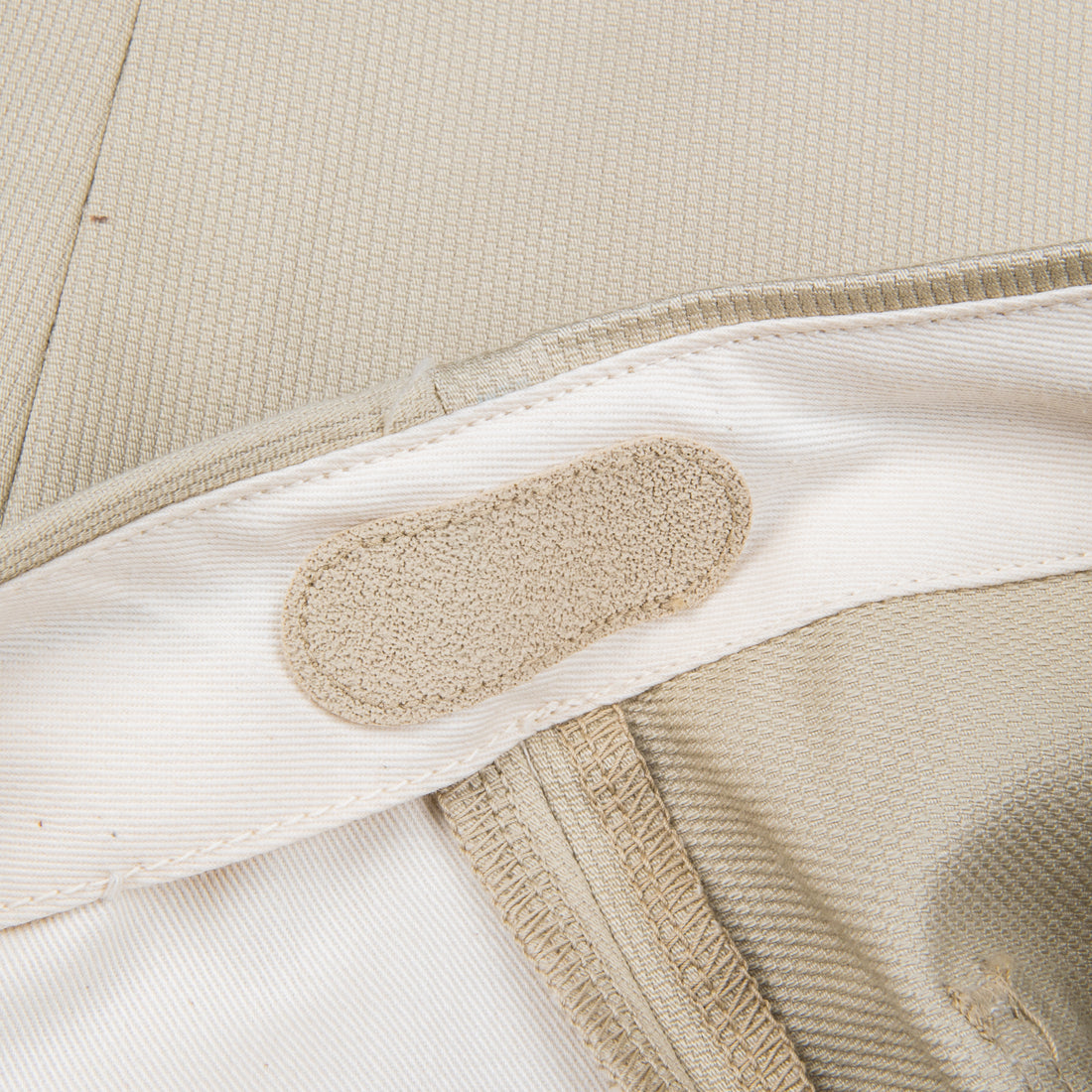 The Real McCoy´s Belted Waistband Plain Stitch Pique Pants Ivory