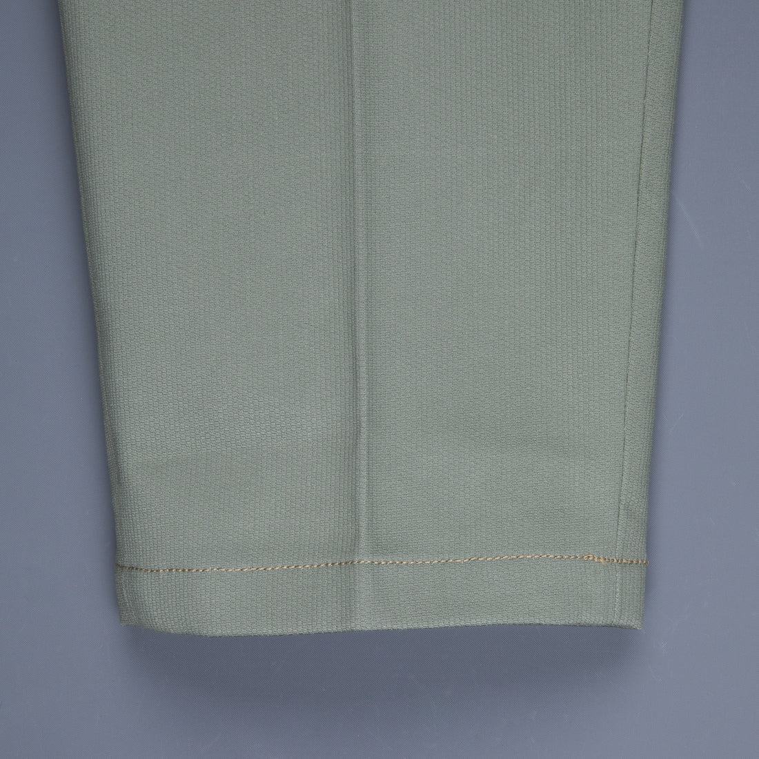 The Real McCoy´s Belted Waistband Plain Stitch Pique Pants Sage