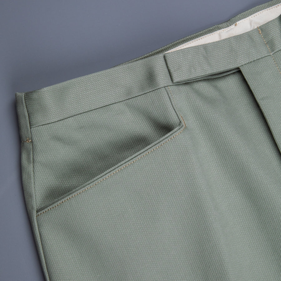 The Real McCoy´s Belted Waistband Plain Stitch Pique Pants Sage