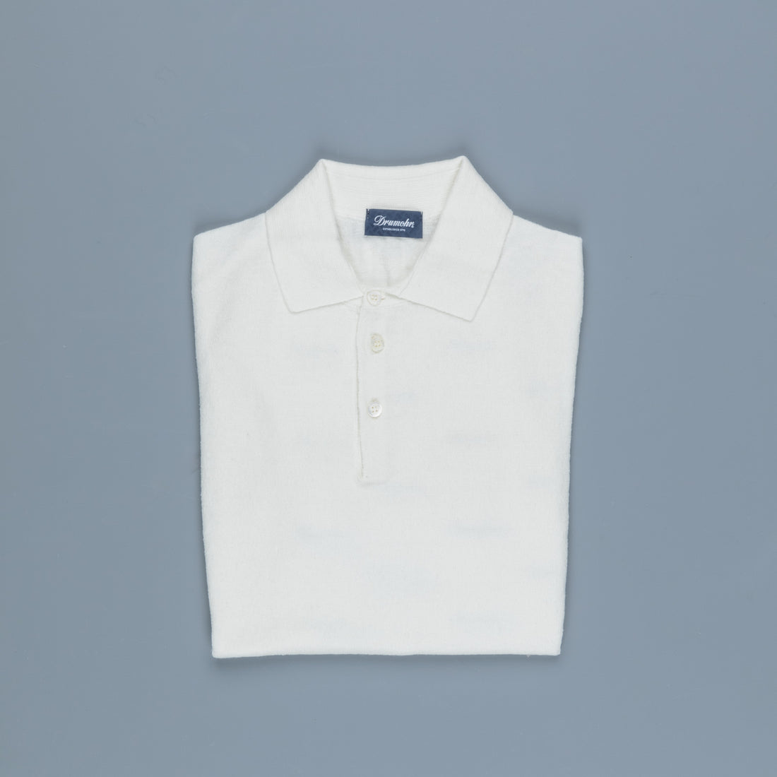 Drumohr Linen Polo White