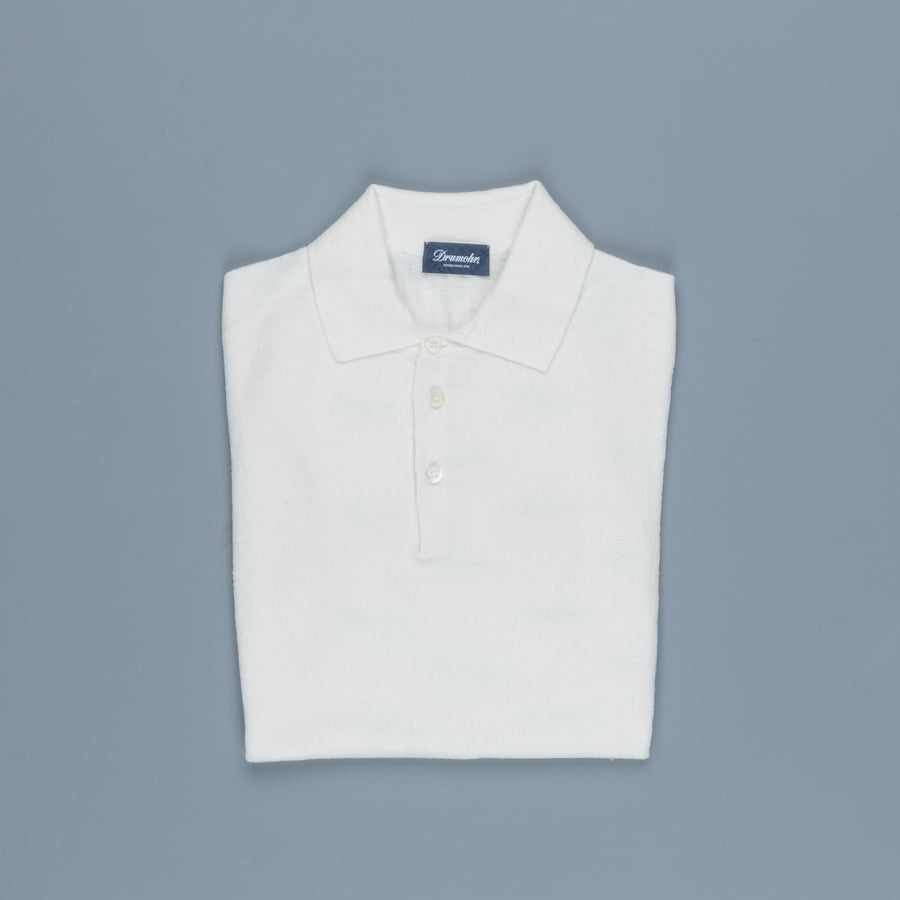 Drumohr Linen Polo White