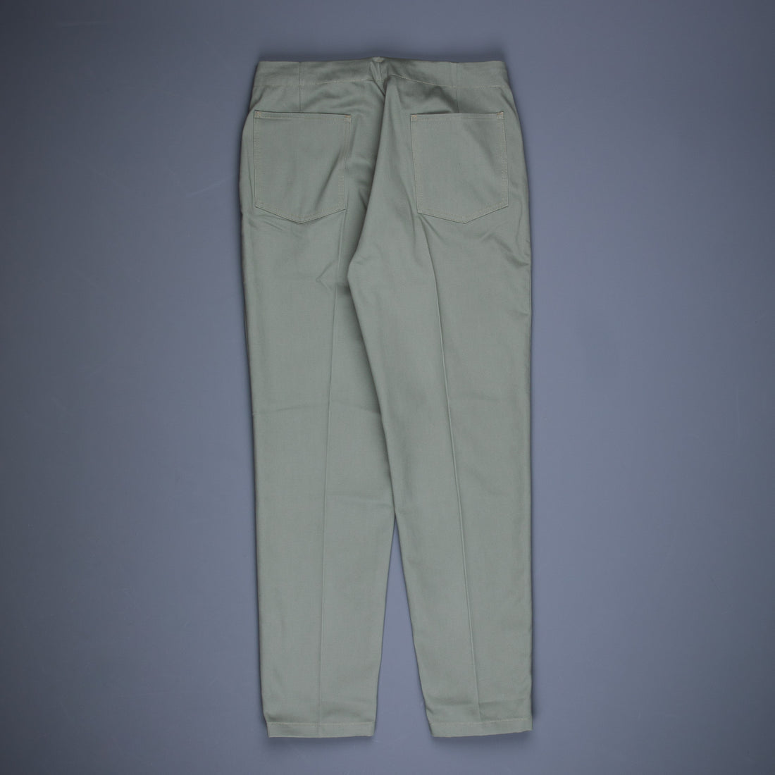 The Real McCoy´s Belted Waistband Plain Stitch Pique Pants Sage