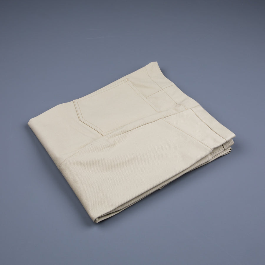 The Real McCoy´s Belted Waistband Plain Stitch Pique Pants Ivory