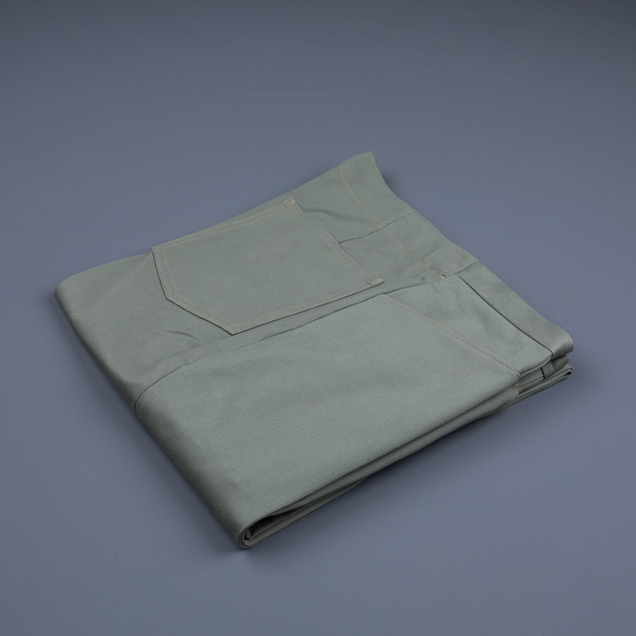 The Real McCoy´s Belted Waistband Plain Stitch Pique Pants Sage
