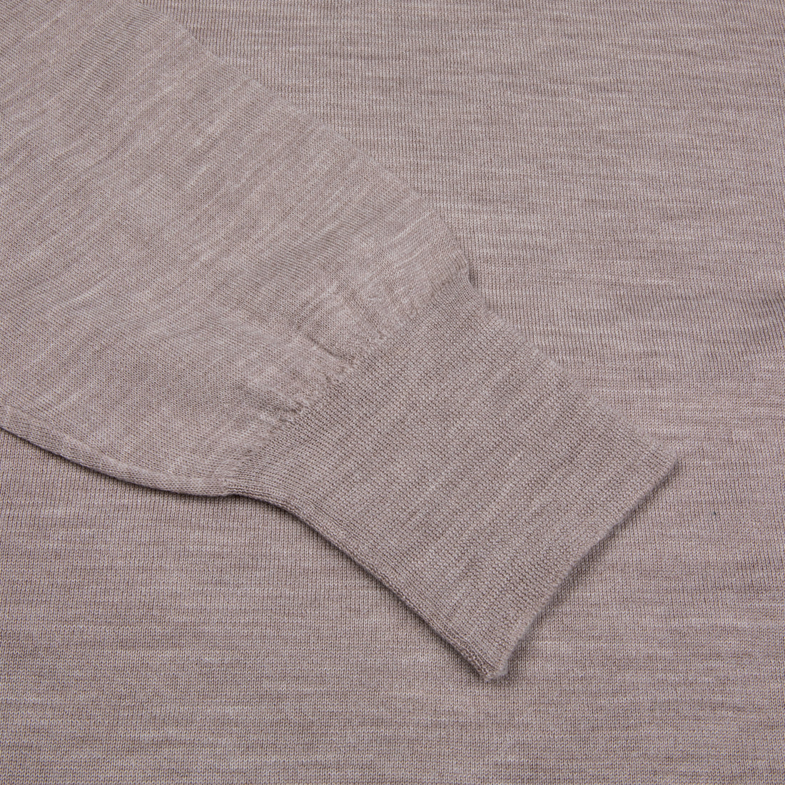 William Lockie x Frans Boone 30 gauge Loro Piana Merino's Crew Neck Oatmeal