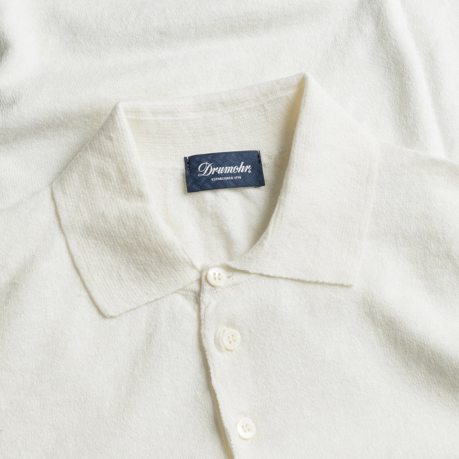 Drumohr Linen Polo White