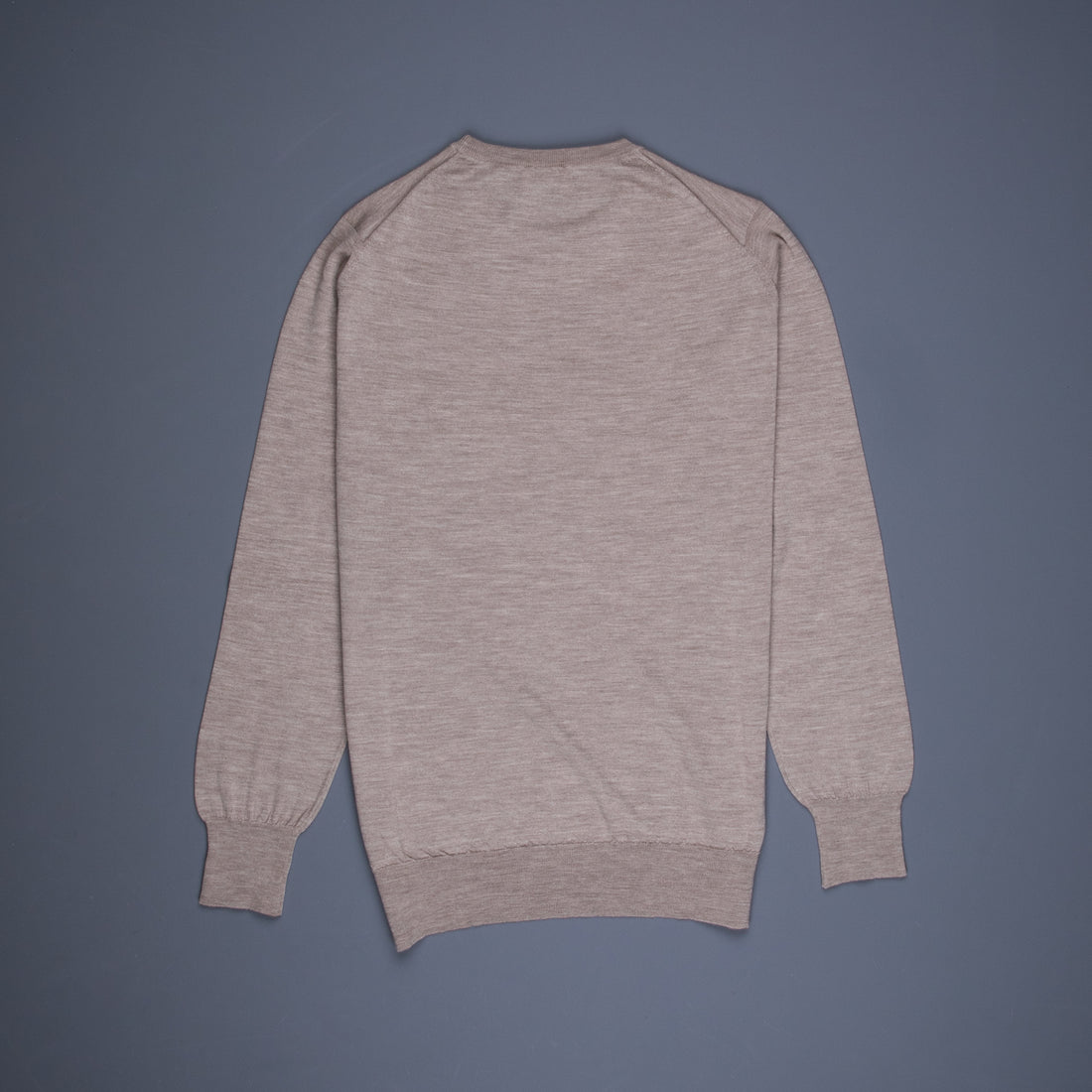 William Lockie x Frans Boone 30 gauge Loro Piana Merino's Crew Neck Oatmeal