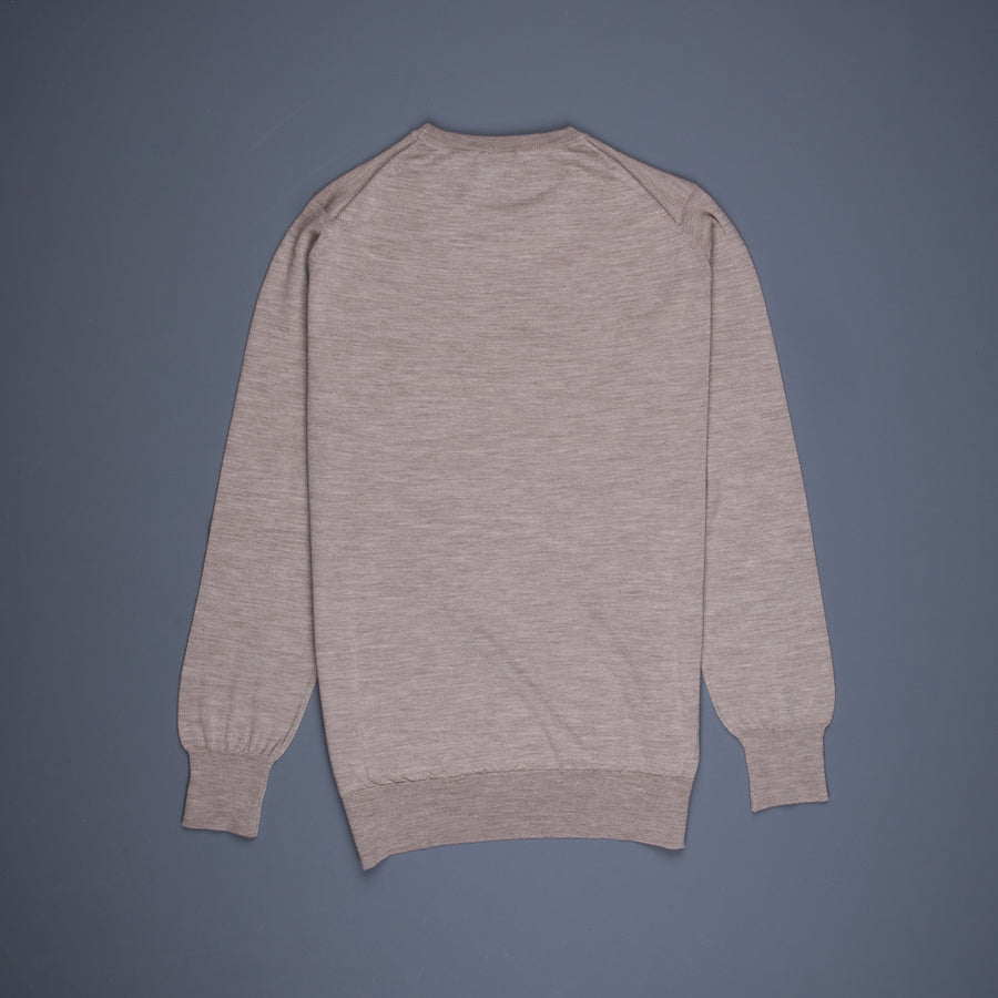 William Lockie x Frans Boone 30 gauge Loro Piana Merino's Crew Neck Oatmeal