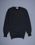 William Lockie x Frans Boone 30 gauge Loro Piana Merino's Crew Neck Charcoal