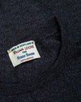 William Lockie x Frans Boone 30 gauge Loro Piana Merino's Crew Neck Charcoal