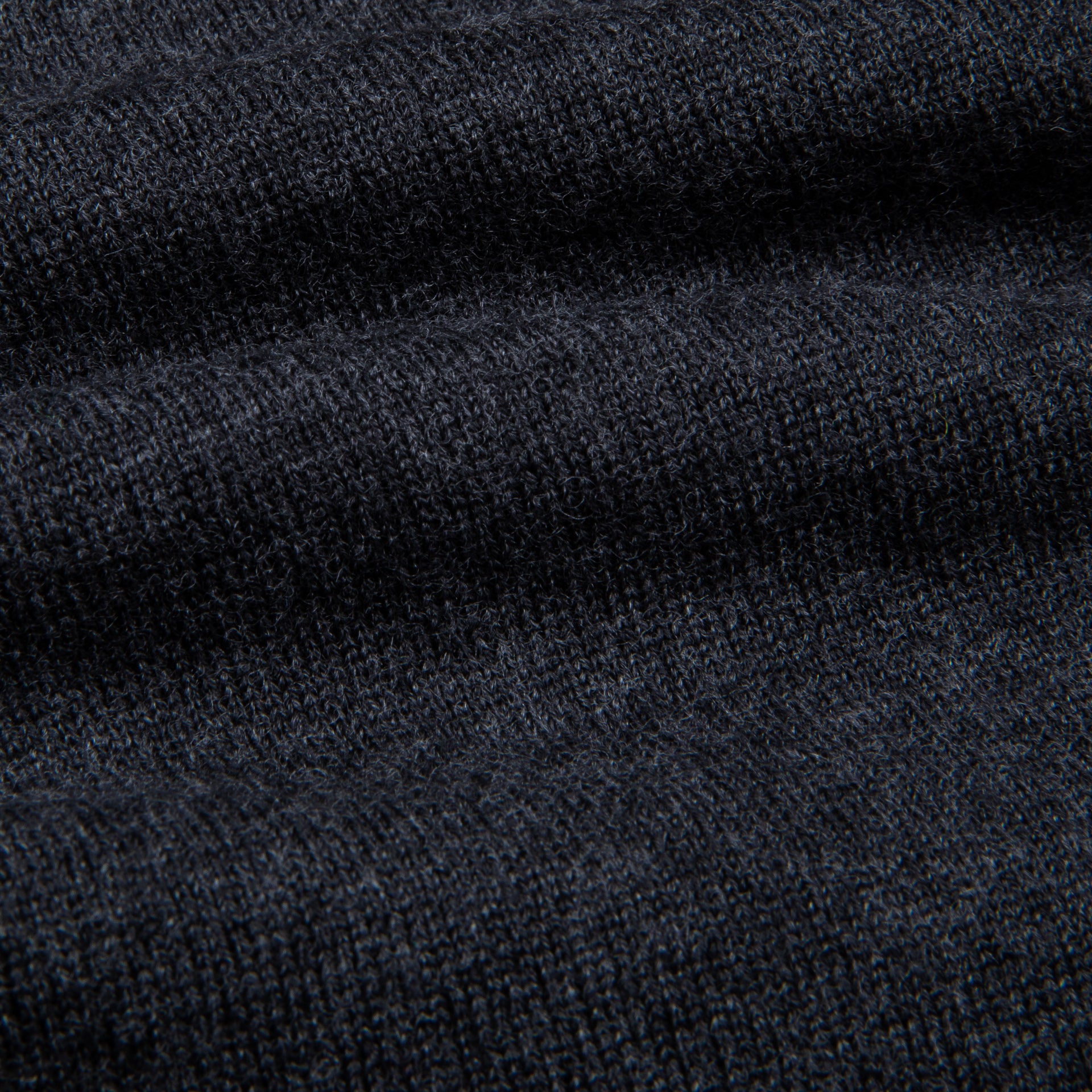 William Lockie x Frans Boone 30 gauge Loro Piana Merino&#39;s Crew Neck Charcoal