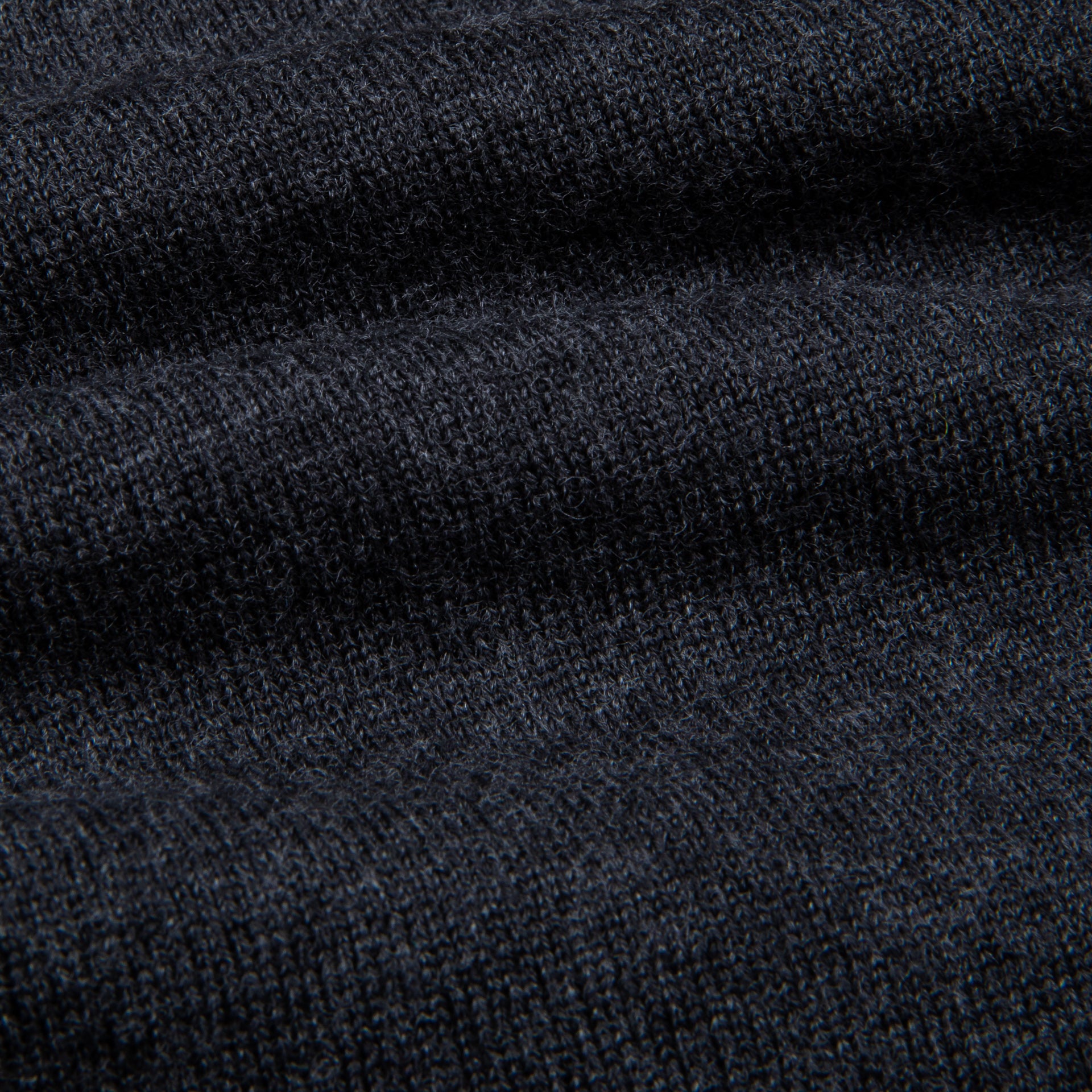 William Lockie x Frans Boone 30 gauge Loro Piana Merino&#39;s Crew Neck Charcoal
