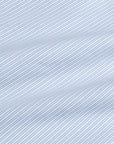 Finamore Napoli Shirt Simone Collar Sea Island Two Tone Navy Blue Stripe
