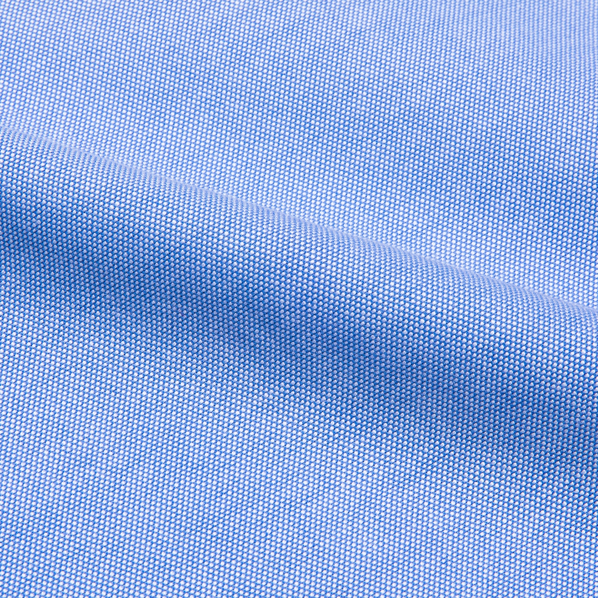 Finamore washed Tokyo Sergio collar shirt oxford blue