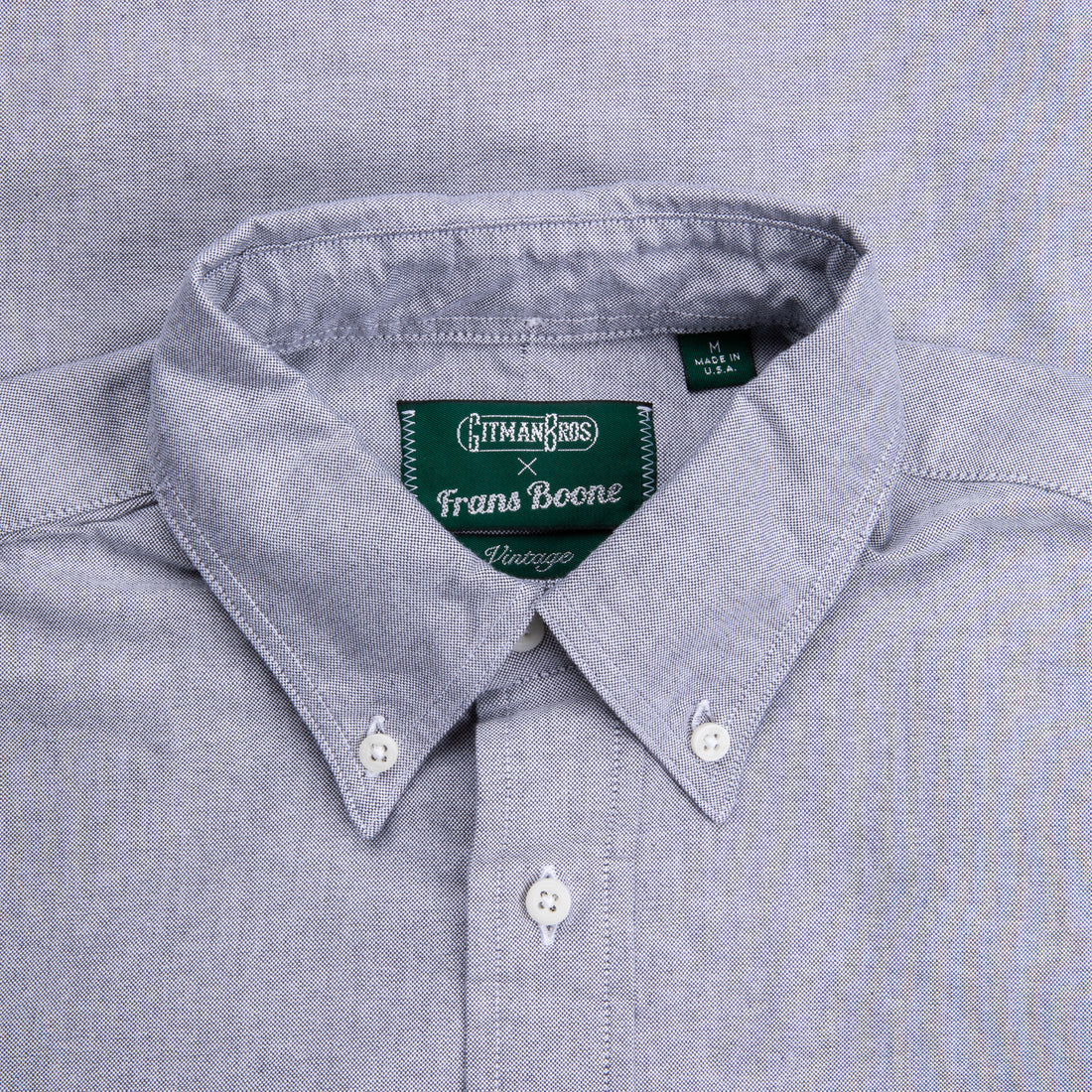 Gitman Vintage x Frans Boone Japanese woven Oxford Charcoal