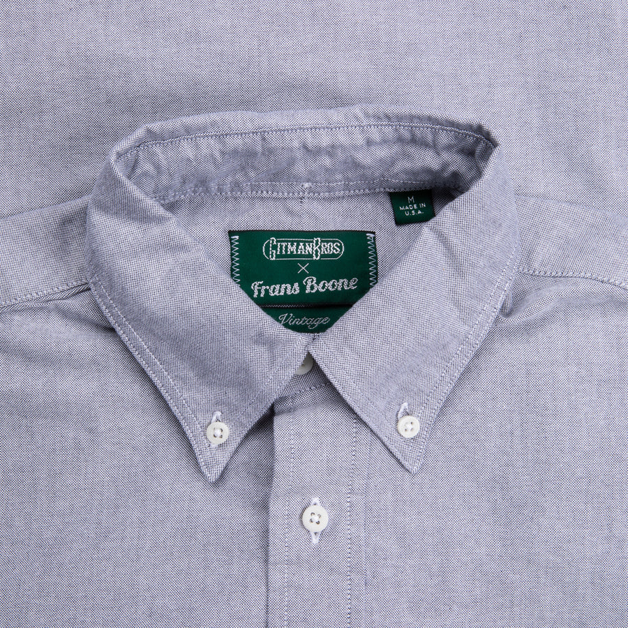 Gitman Vintage x Frans Boone Japanese woven Oxford Charcoal