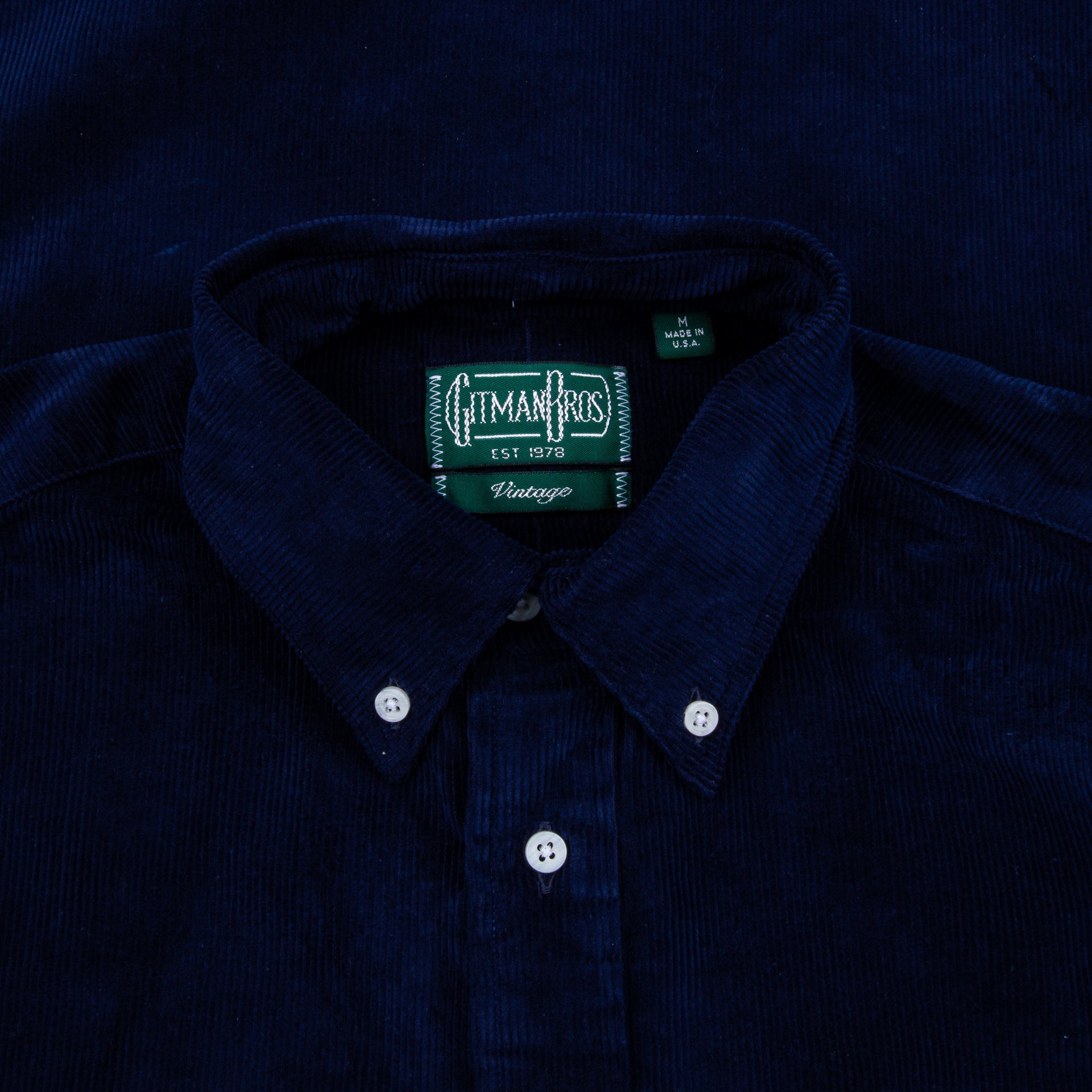 Gitman Vintage cord shirt Dark Navy