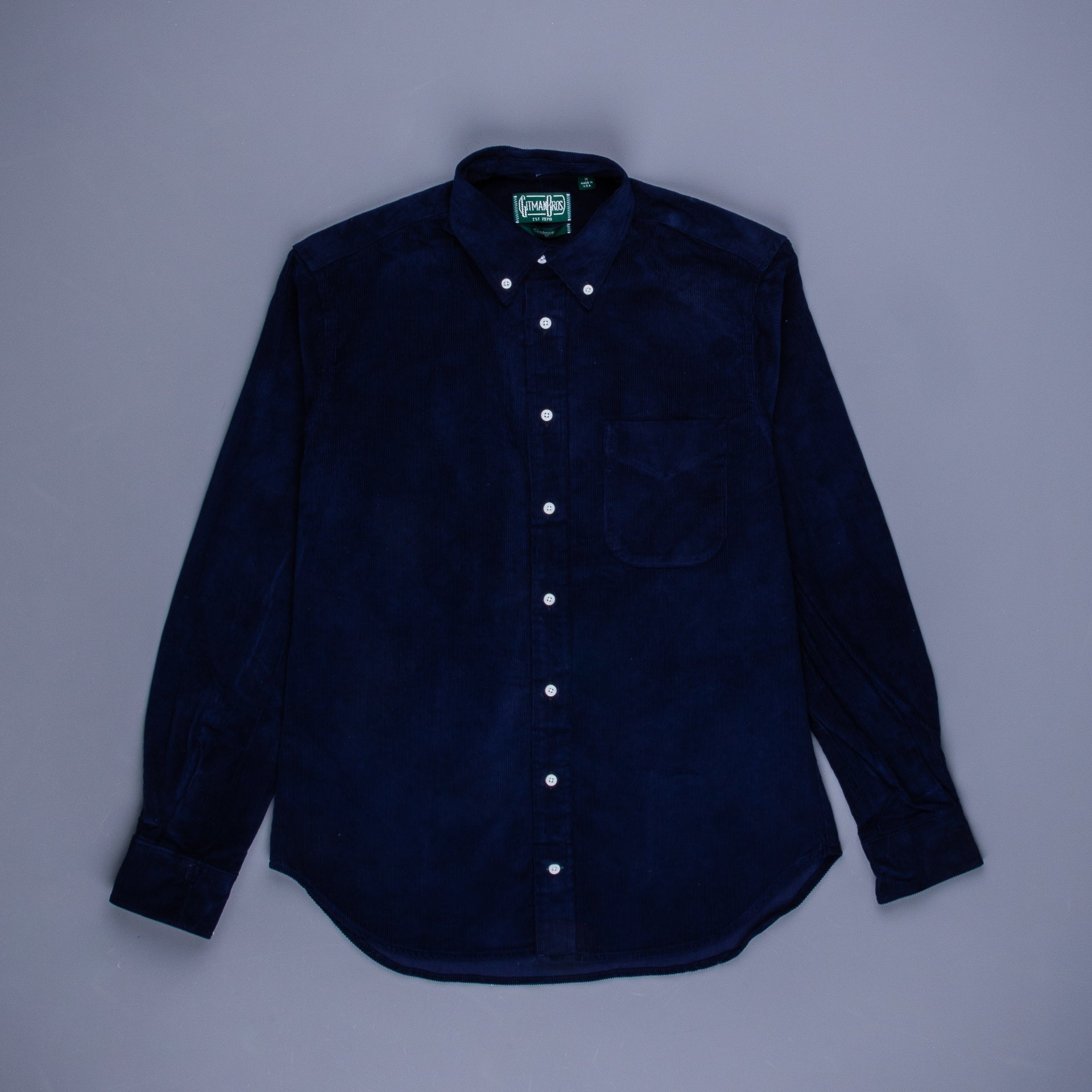 Gitman Vintage cord shirt Dark Navy