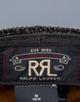 RRL 6 Panel Newsboy Hat Corduroy Black