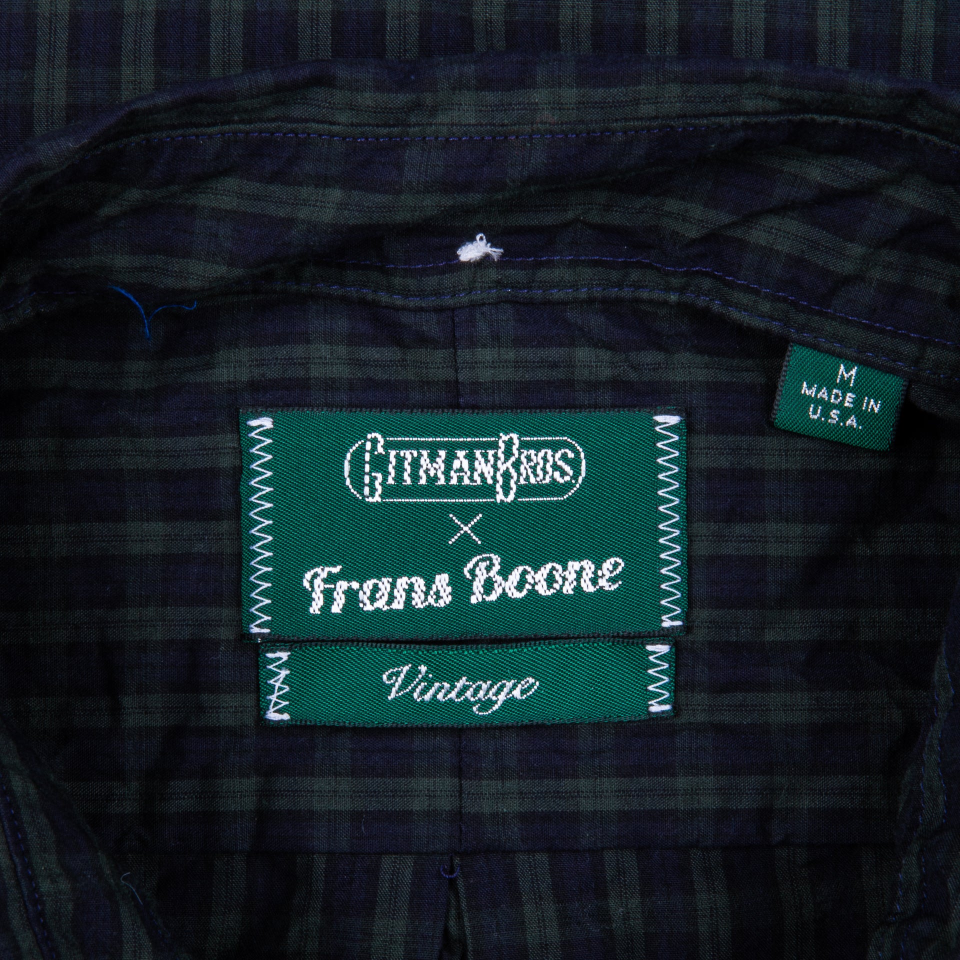 Gitman Vintage x Frans Boone Japanese woven vintage check poplin Blackwatch