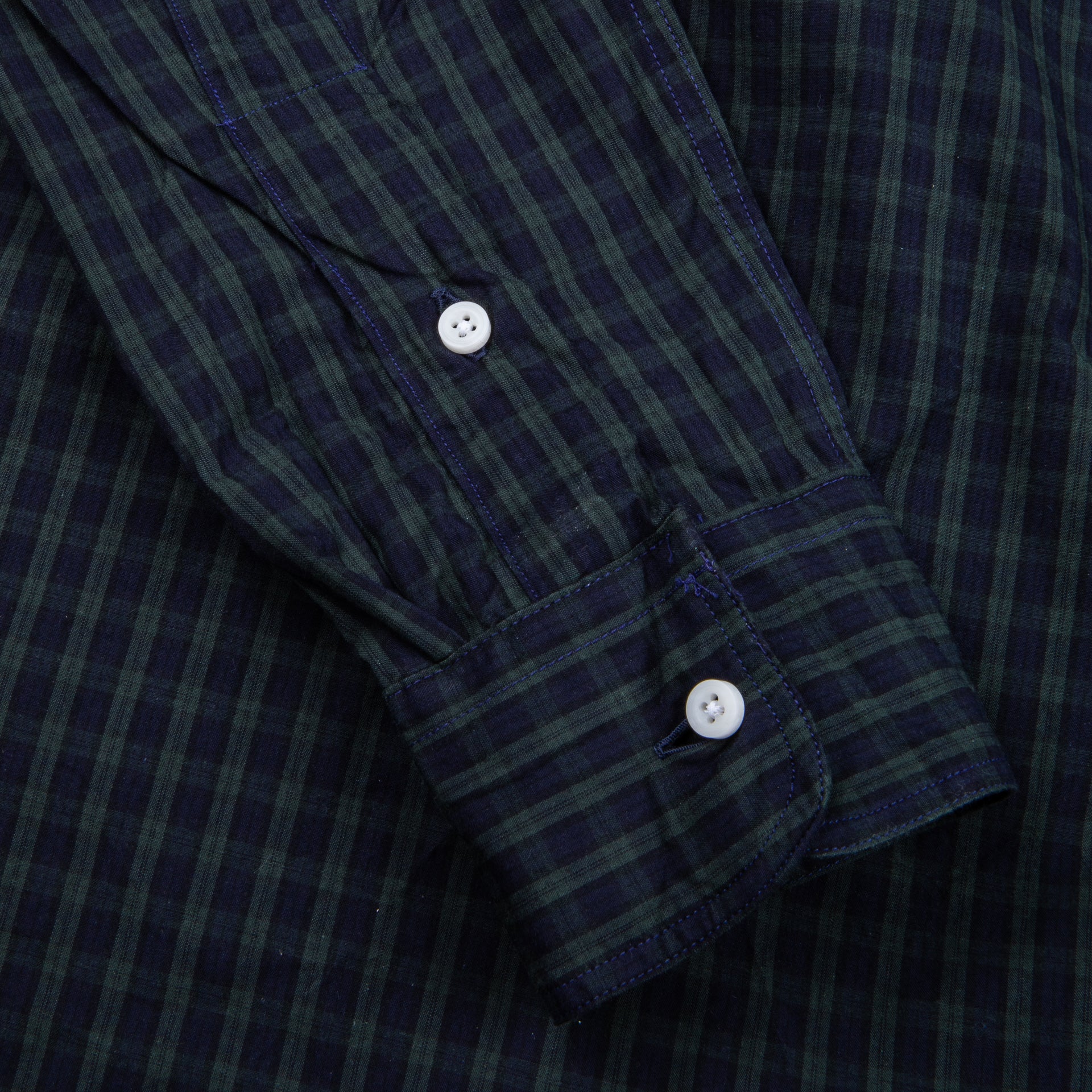 Gitman Vintage x Frans Boone Japanese woven vintage check poplin Blackwatch