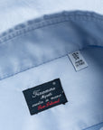 Finamore Napoli Shirt Simone Collar Sea Island Light Blue Twill