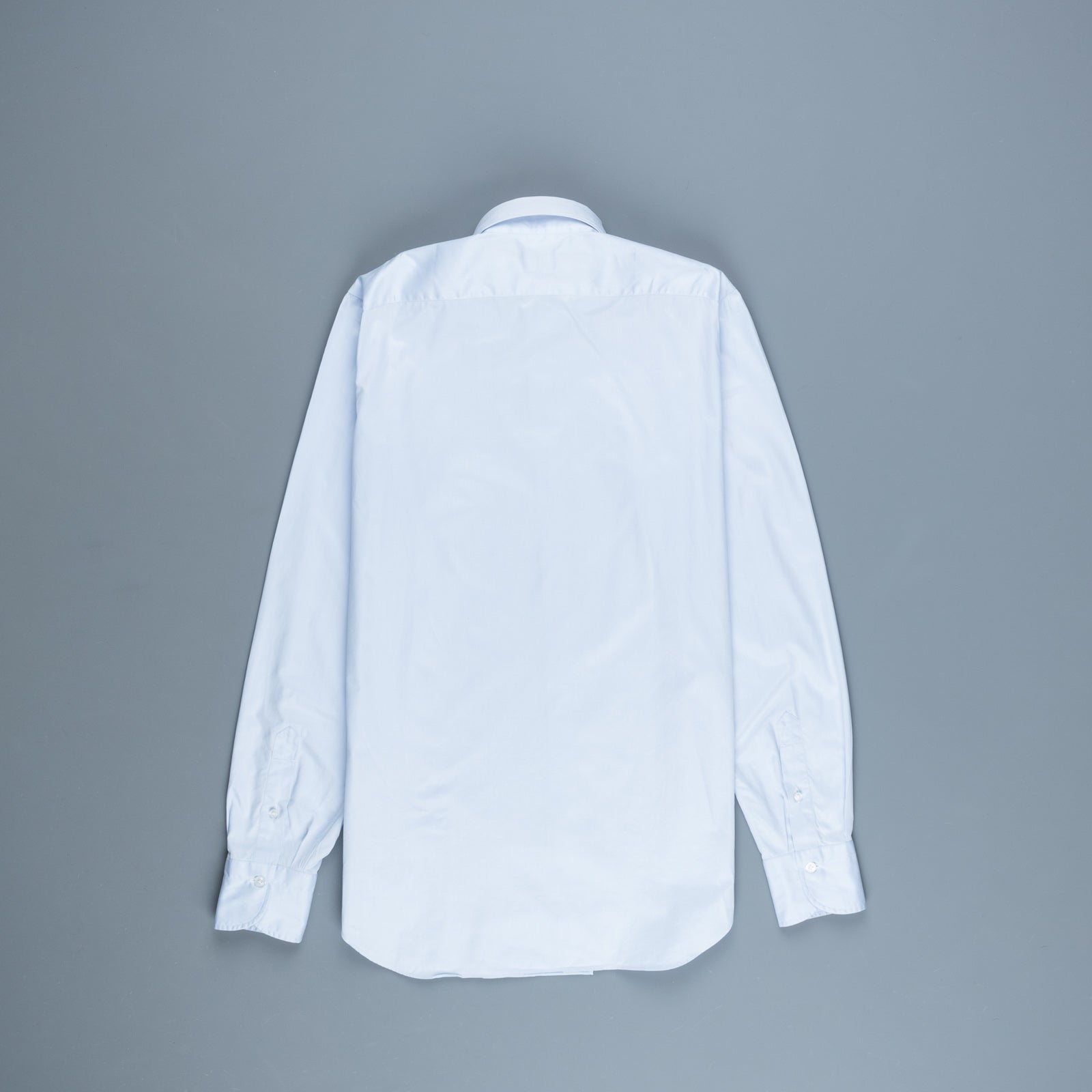 Finamore Napoli Shirt Simone Collar Sea Island Light Blue Twill