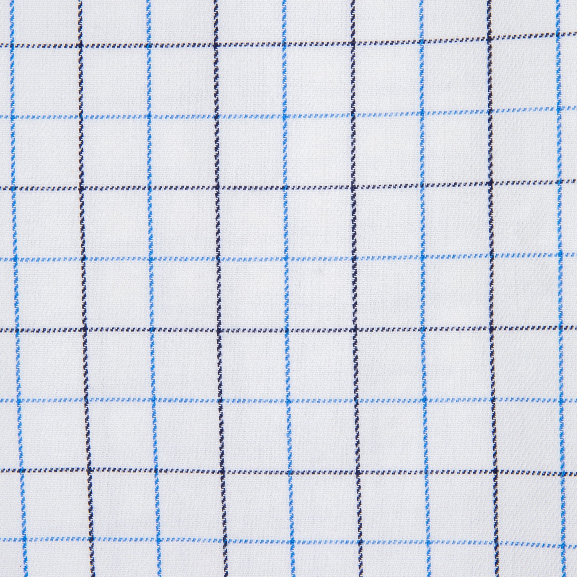 Gitman Vintage x Frans Boone Japanese woven twill tattersal Blue Black