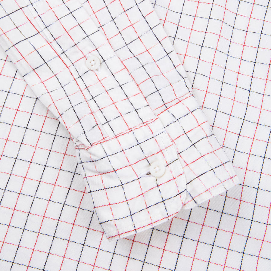 Gitman Vintage x Frans Boone Japanese woven twill tattersal red black