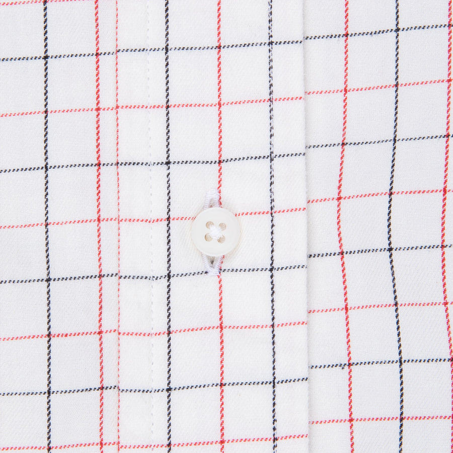 Gitman Vintage x Frans Boone Japanese woven twill tattersal red black