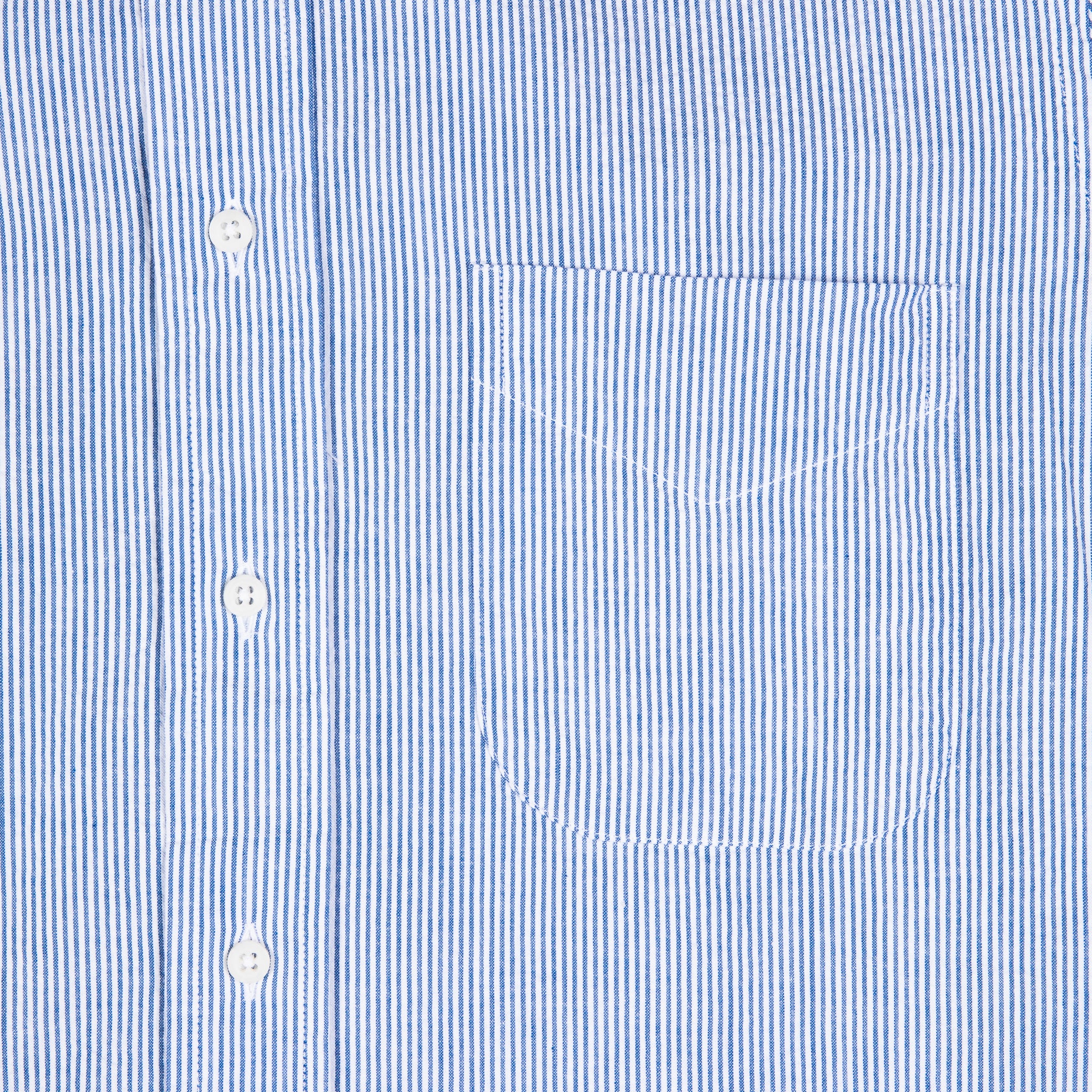 Gitman Vintage x Frans Boone Japanese woven stripe seersucker dark blue