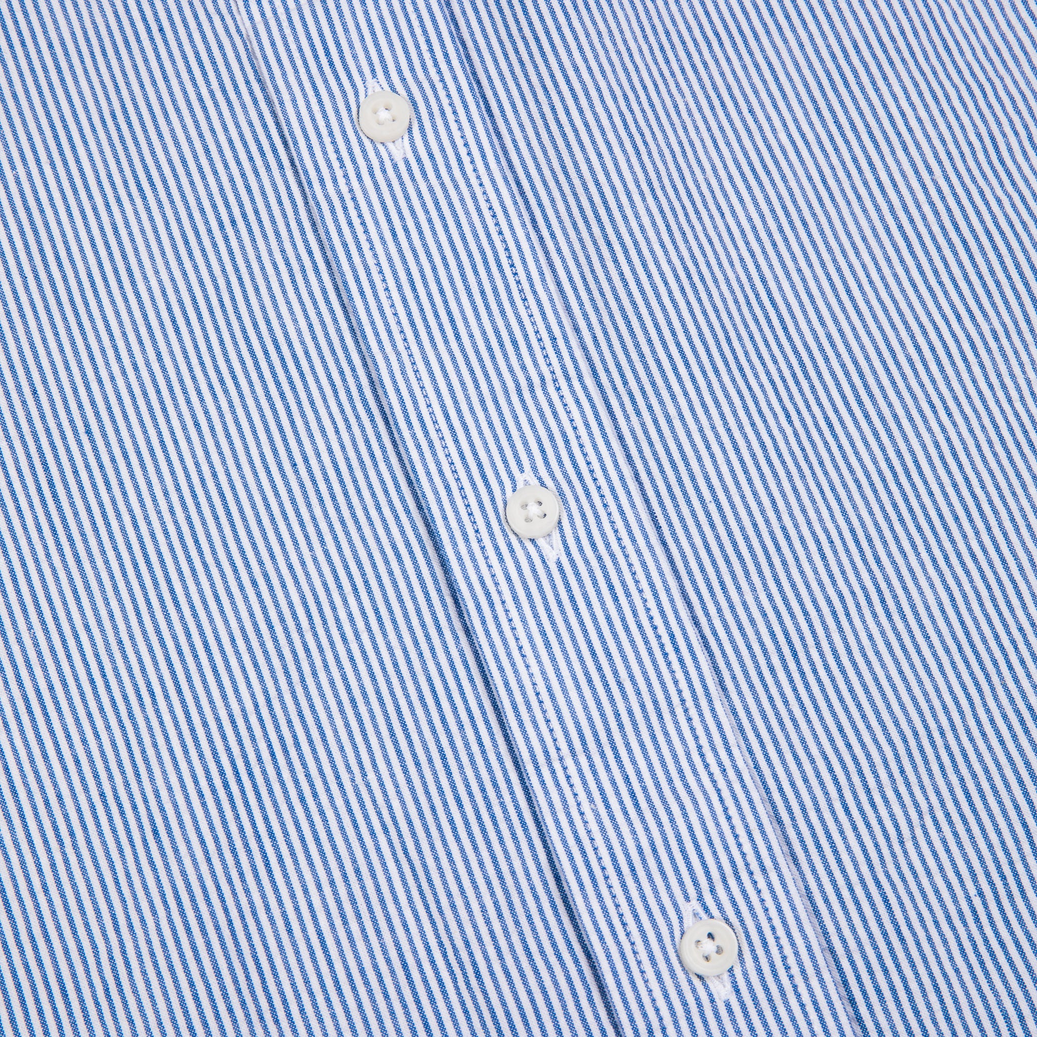 Gitman Vintage x Frans Boone Japanese woven stripe seersucker dark blue