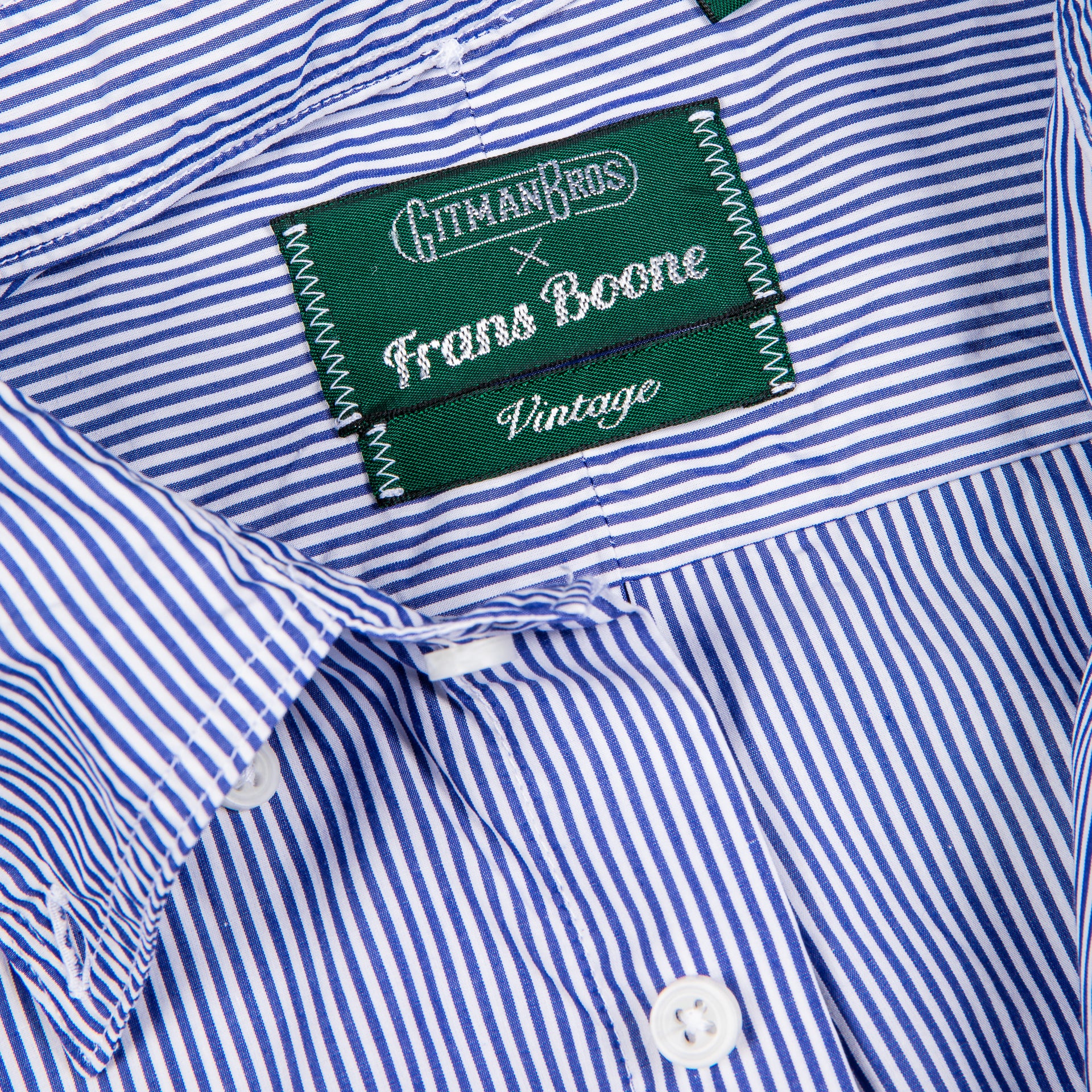 Gitman Vintage x Frans Boone Japanese woven stripe medium Blue – Frans ...