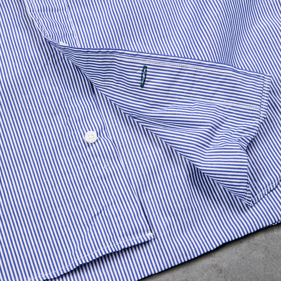 Gitman Vintage x Frans Boone Japanese woven stripe medium Blue