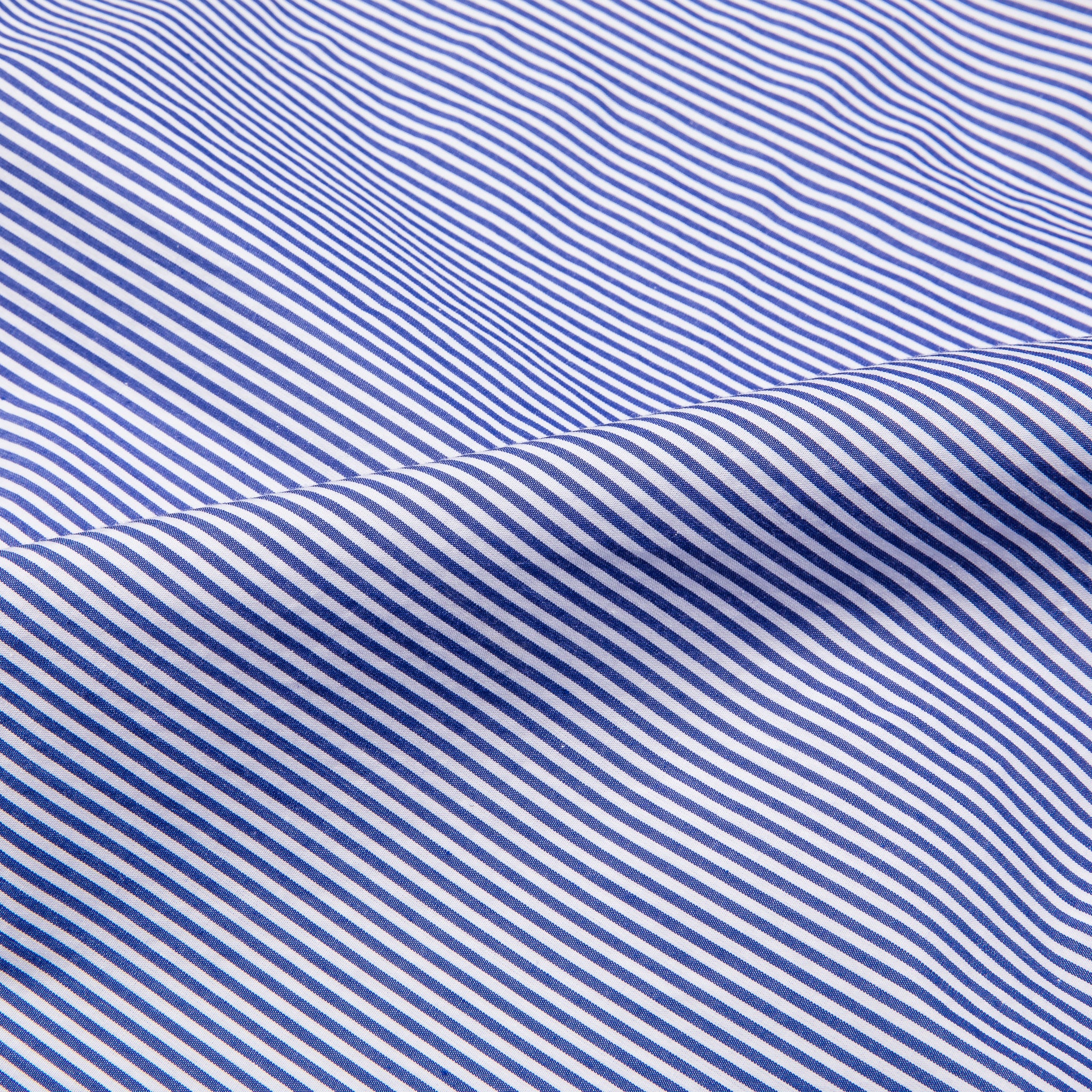 Gitman Vintage x Frans Boone Japanese woven stripe medium Blue