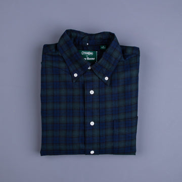 Gitman Vintage x Frans Boone Japanese woven flannel shirt Blackwatch