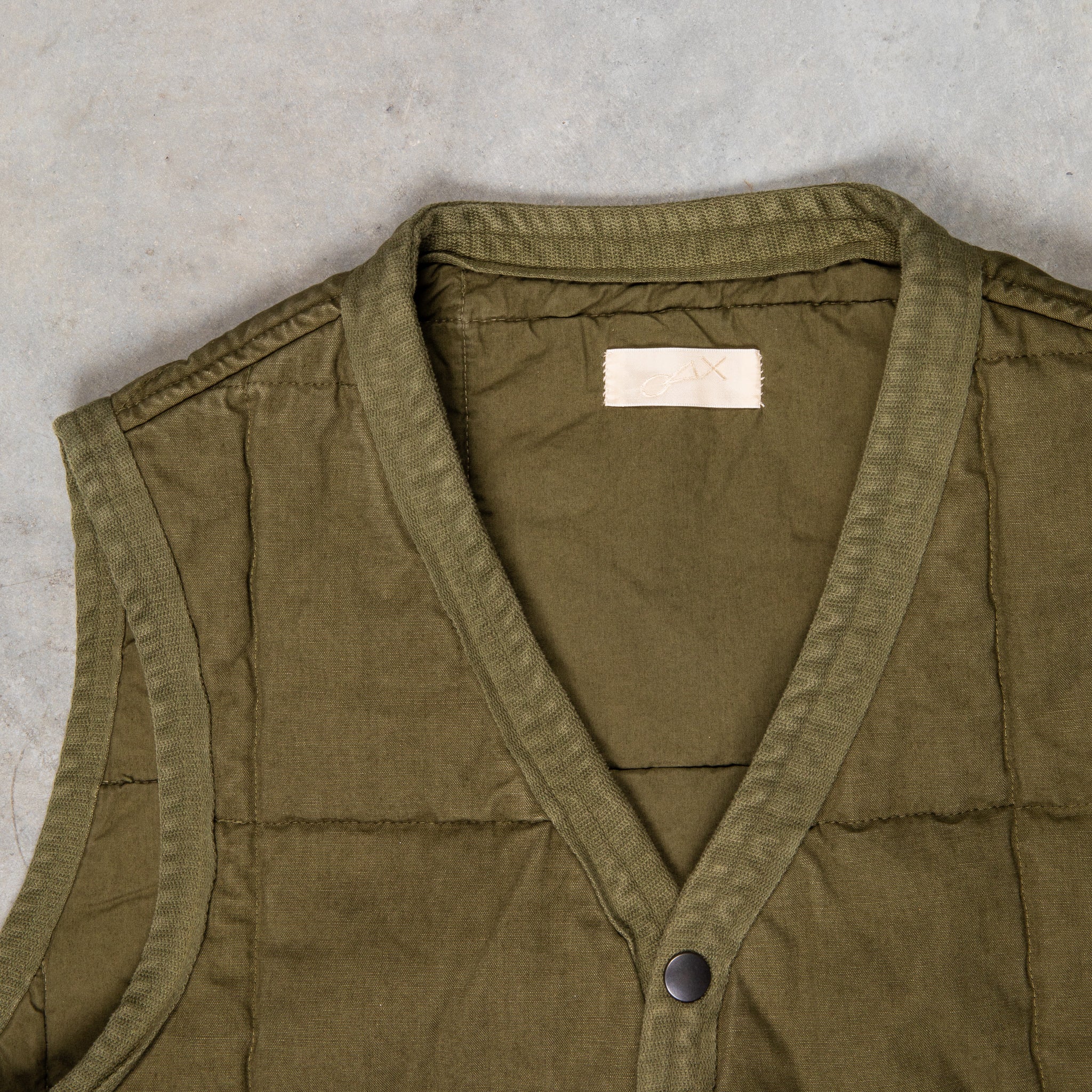 Maru Sankaku Peke 〇 △ ×-4006 Field Haori Vest Army Green