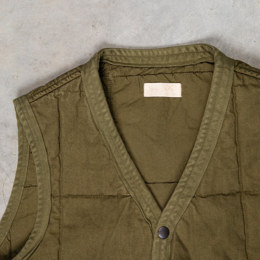 Maru Sankaku Peke 〇 △ ×-4006 Field Haori Vest Army Green