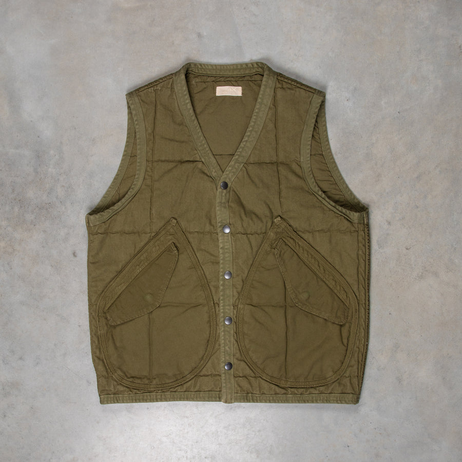 Maru Sankaku Peke 〇 △ ×-4006 Field Haori Vest Army Green
