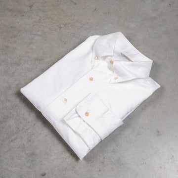 Orgueil OR-5081A Sea Island Oxford Button Down Shirt White
