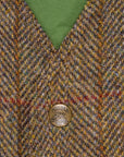 RRL Huntshaw Vest Reversible Harris Tweed - Sage Tafetta